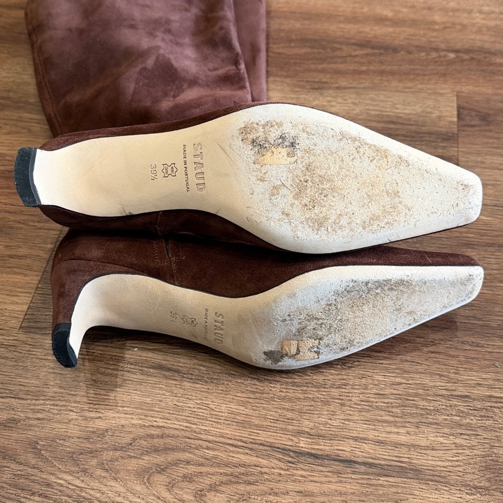 STAUD Brown Suede Knee-High Boots - Picture 8 of 8